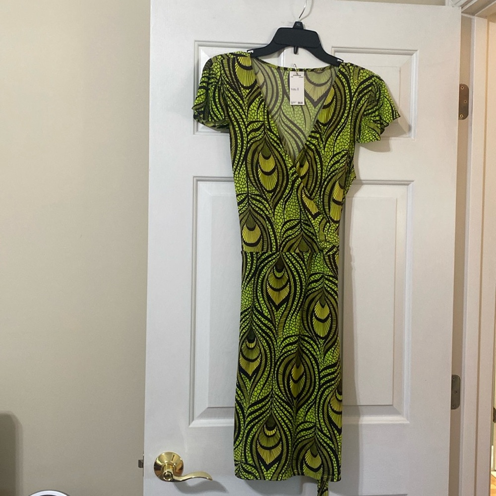 Medium green wrap dress
